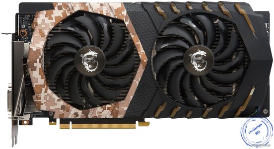 видеокарт MSI GeForce GTX 1060 Camo Squad